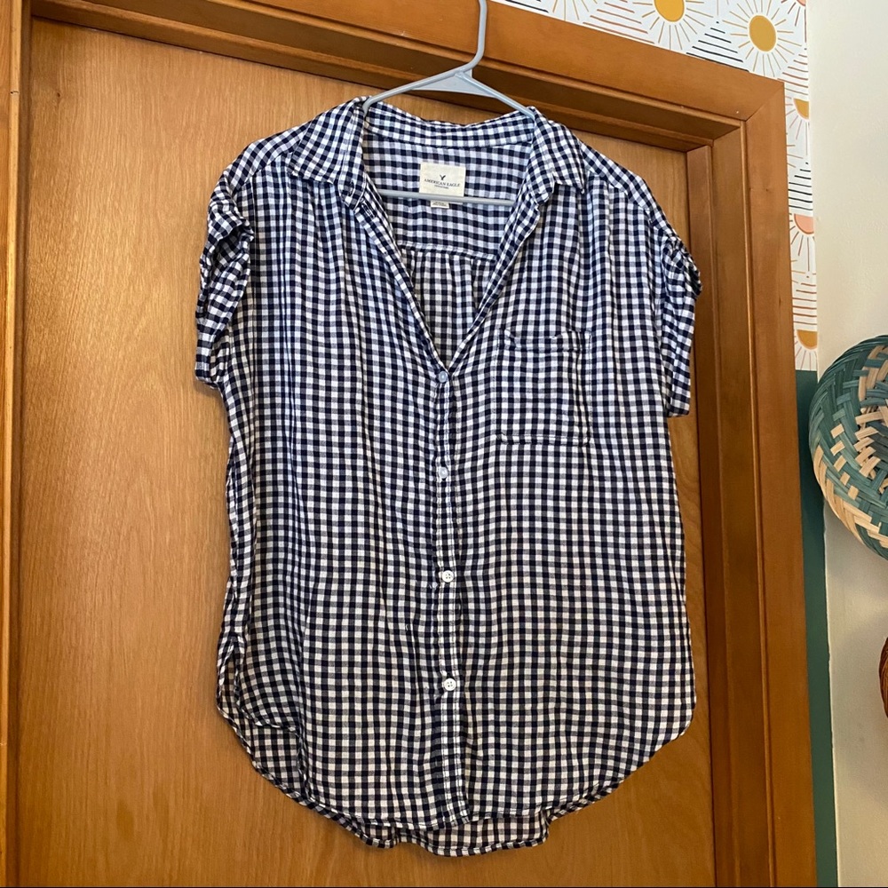 AEO Gauzy Button Up